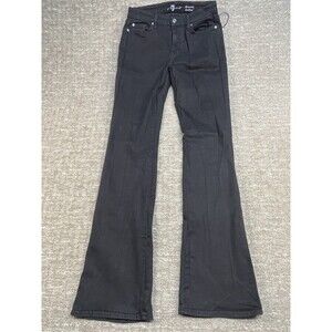 7 for all mankind women's jeans 29 Black Kimmie Bootcut EUC  Denim Stretch